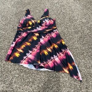 Torrid asymmetrical swim dress size 0X
